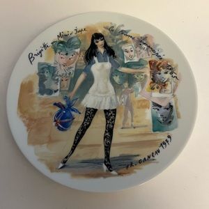 Woman of the Century 1865 Brigitte en Mini-jupe Plate Limoges France Premere Ed.